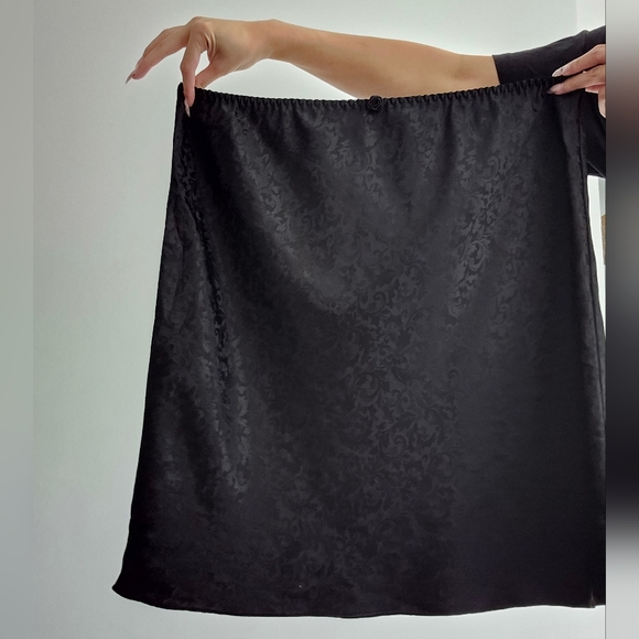 Vintage La Lingerie Half Slip Skirt Black Size Large - Picture 1 of 5